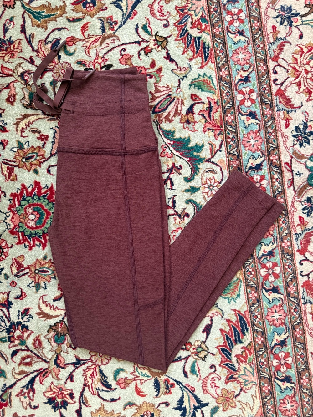 Beyond Yoga Spacedye Go Pocket Midi Legging in Chocolate Heather S - Picture 2 of 3